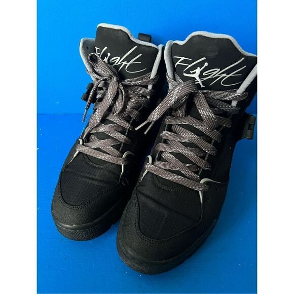 2012 NIKE AIR JORDAN Flight 45 TRK Black/Grey SNEAKERS 467927-003 Mens Size US9. - Picture 5 of 7